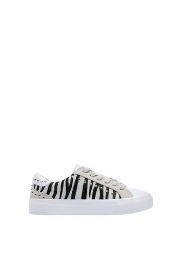 ANIMAL PRINT LEATHER SNEAKERS