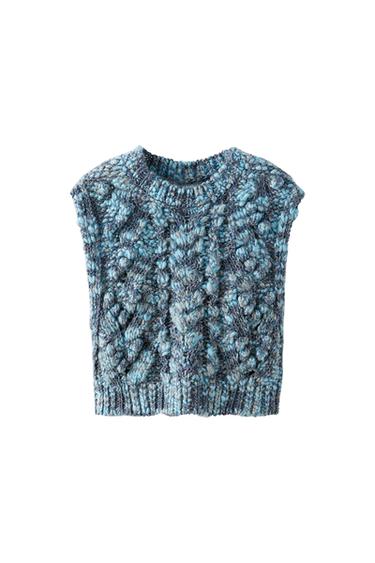 KNIT VEST WITH METALLIC THREAD