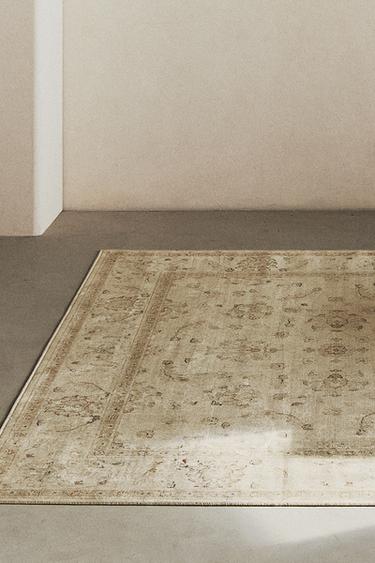 VINTAGE FLORAL RUG - Grey by Zara