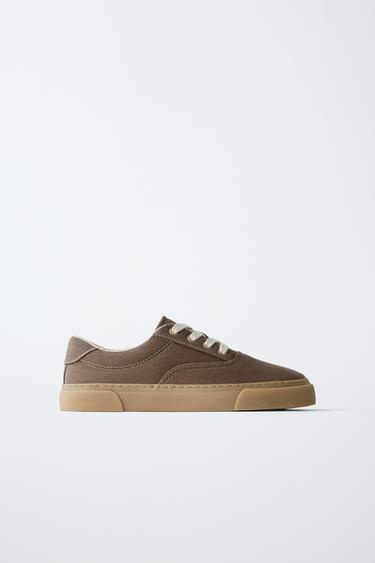 COTTON SNEAKERS - Brown by Zara