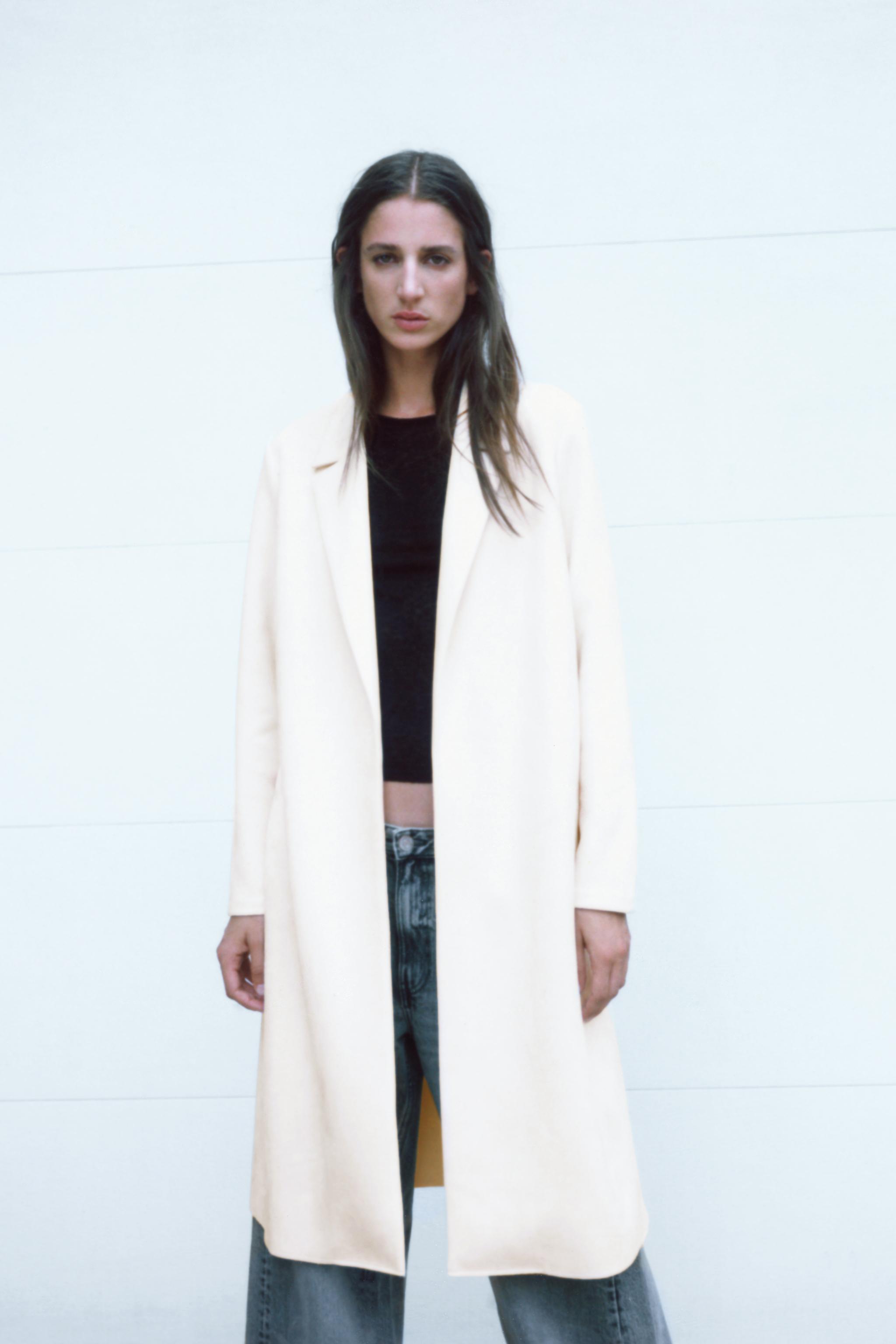 Zara hotsell suede coat