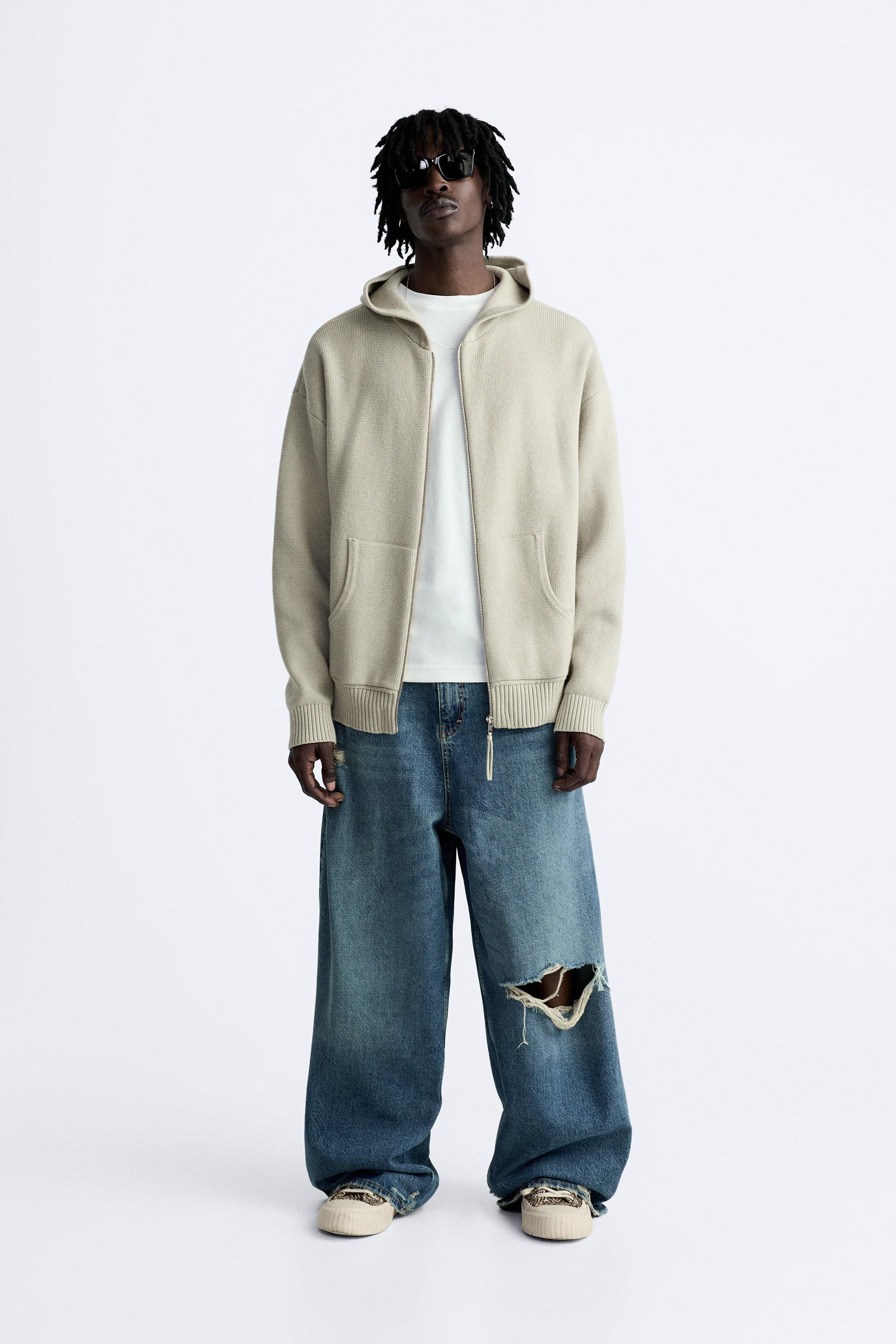 Zara cheap knitted hoodie