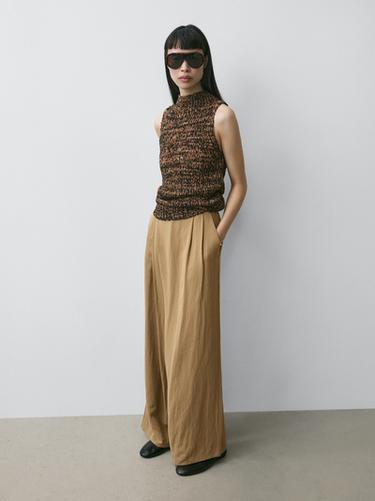 Zara Flowing pareo trousers - Beige