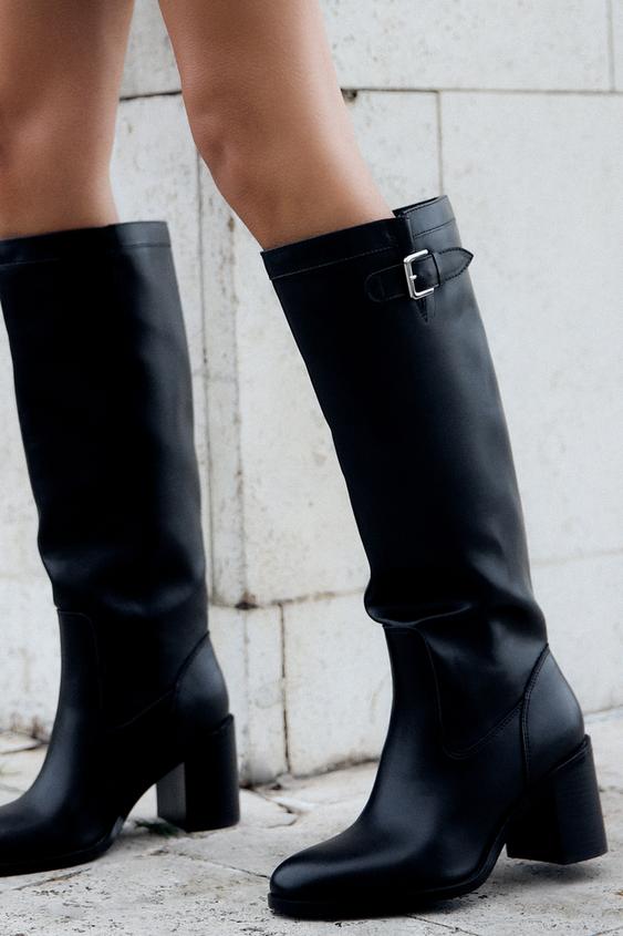 Botas Largas Bota Alta Negra CuÃ±a Compra Botas Altas De Cuña Para