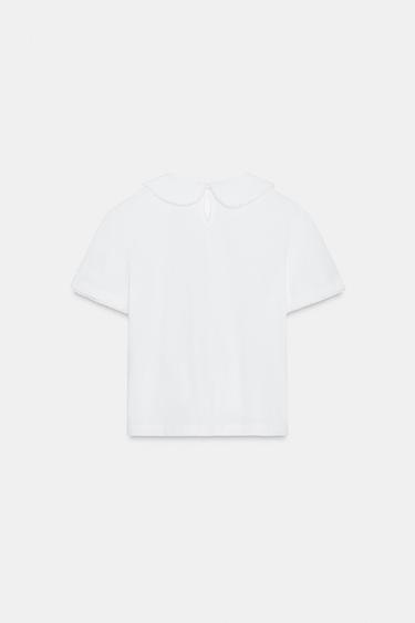T-SHIRT COL CLAUDINE - Blanc de Zara - Image 7