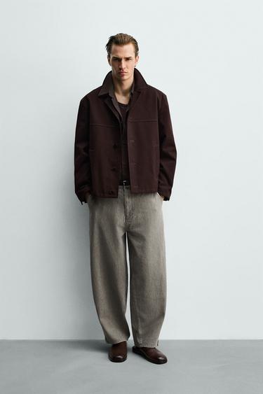 BALLOON FIT TROUSERS - Grey / Blue by Zara