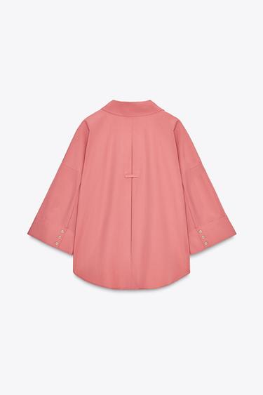 CHEMISE EN POPELINE AVEC MANCHES LARGES - MARSALA de Zara - Image 6