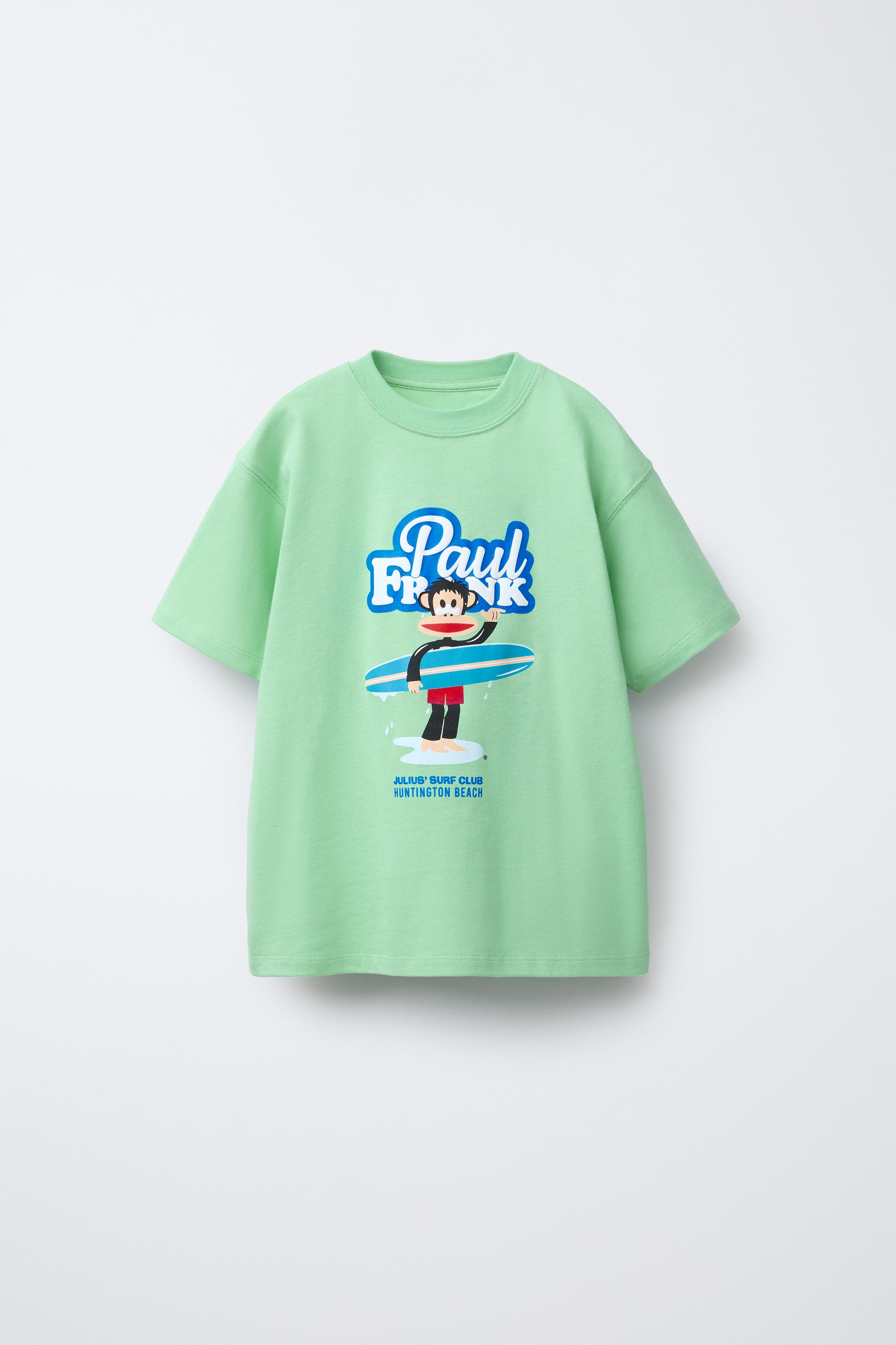 PAUL FRANK ® SURF EMBOSSED T-SHIRT - Light green | ZARA Canada