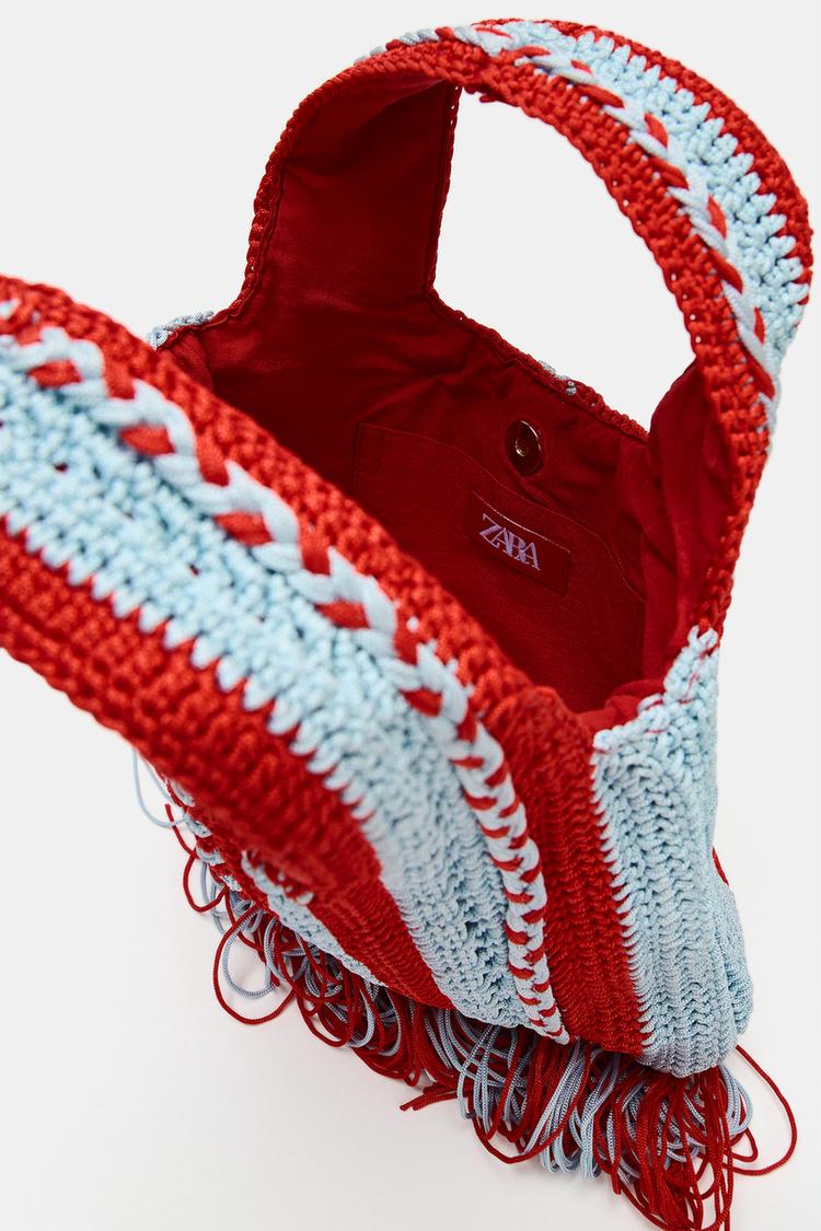 BOLSO DE MANO DE CROCHET ESTAMPADO 6