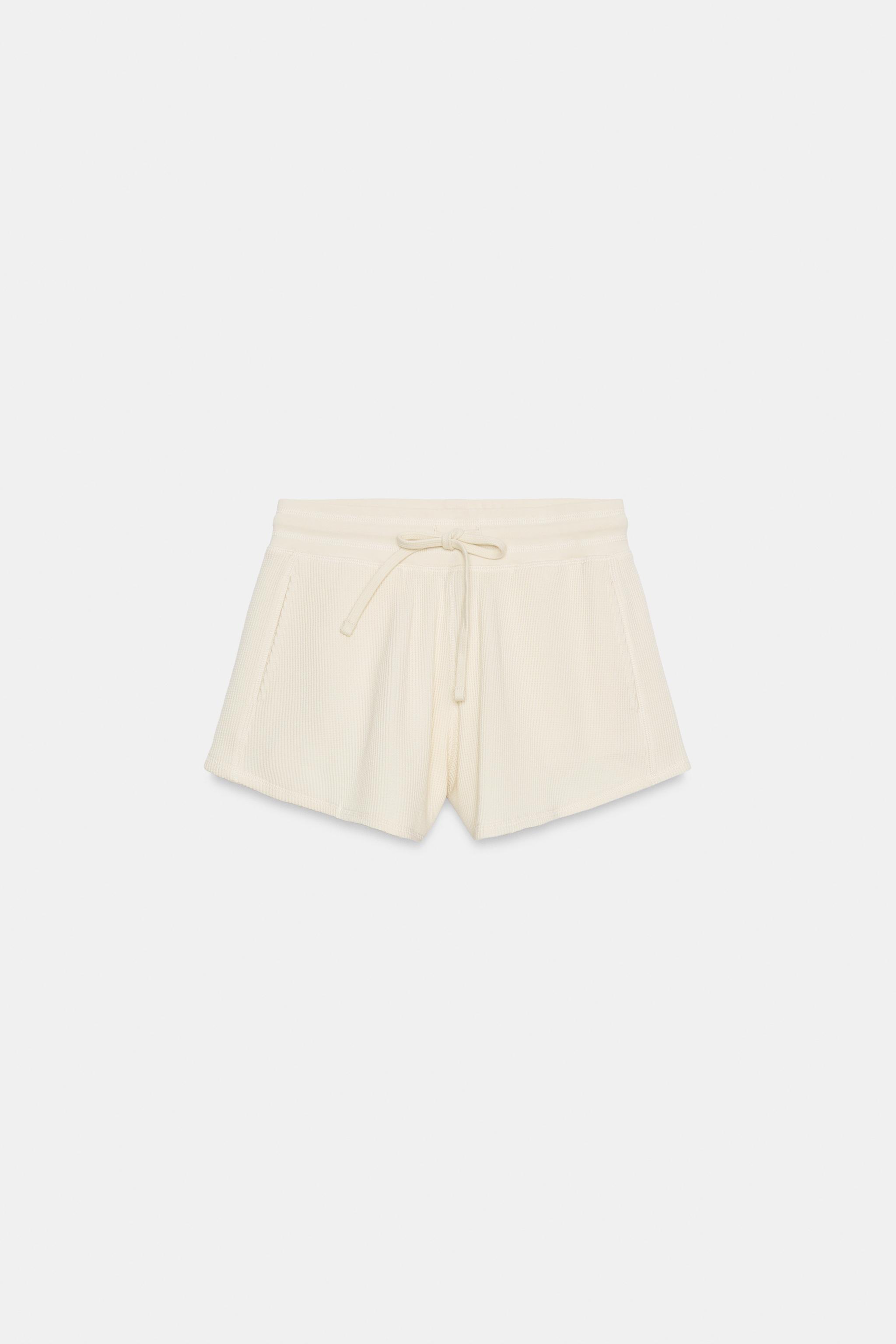COTTON WAFFLE SHORTS