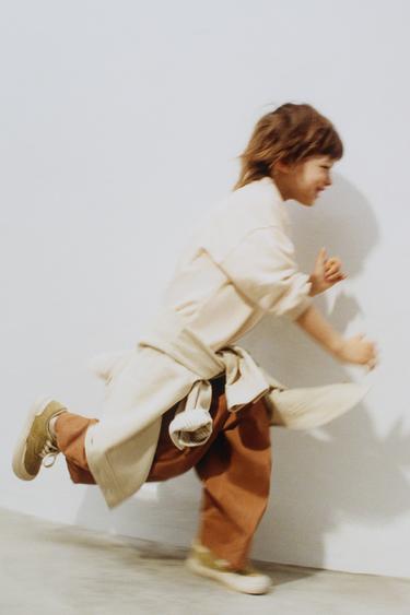 SUDADERA BOLSILLO CROCHET - Crudo de Zara