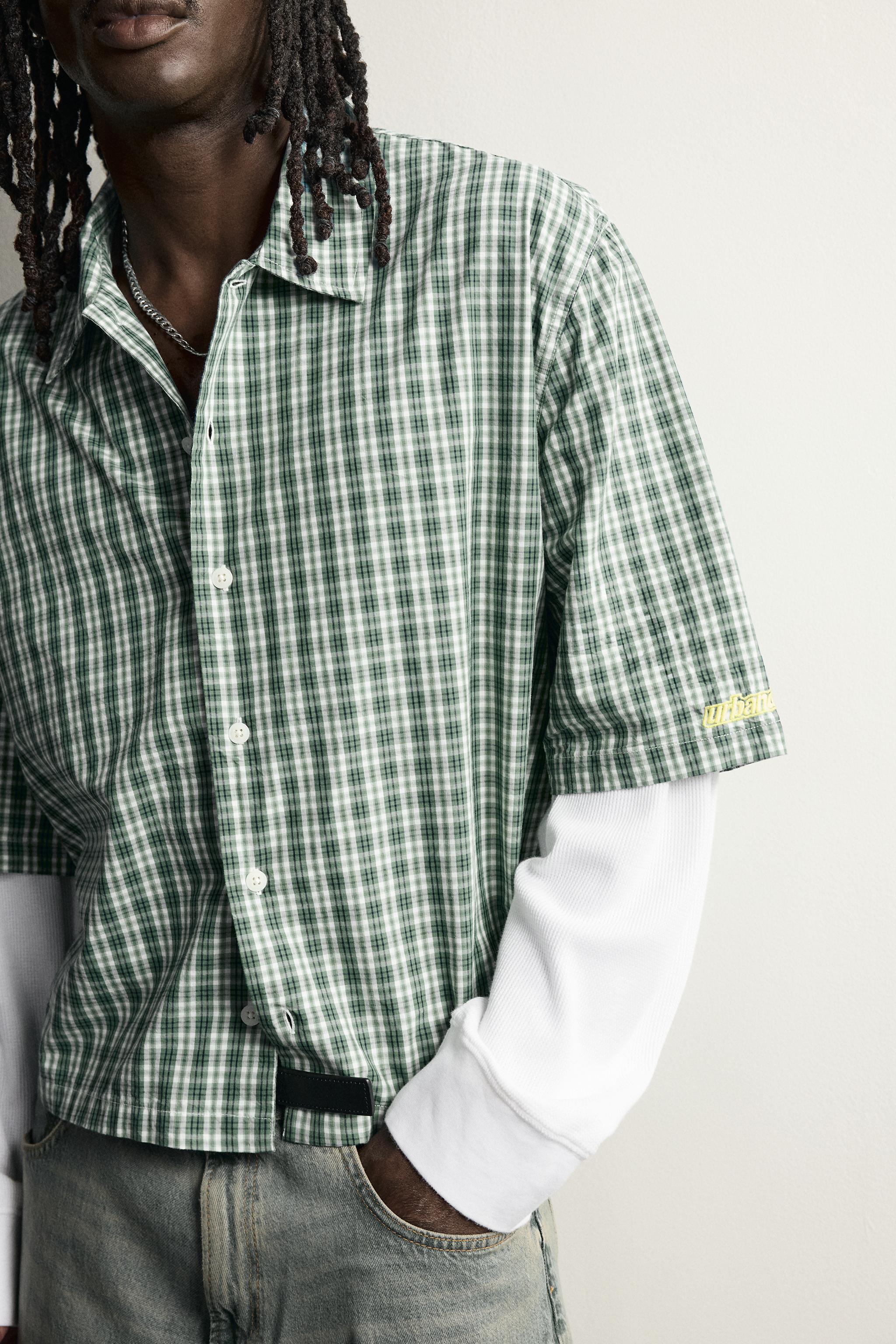CHEMISE À CARREAUX EFFET SUPERPOSÉ
