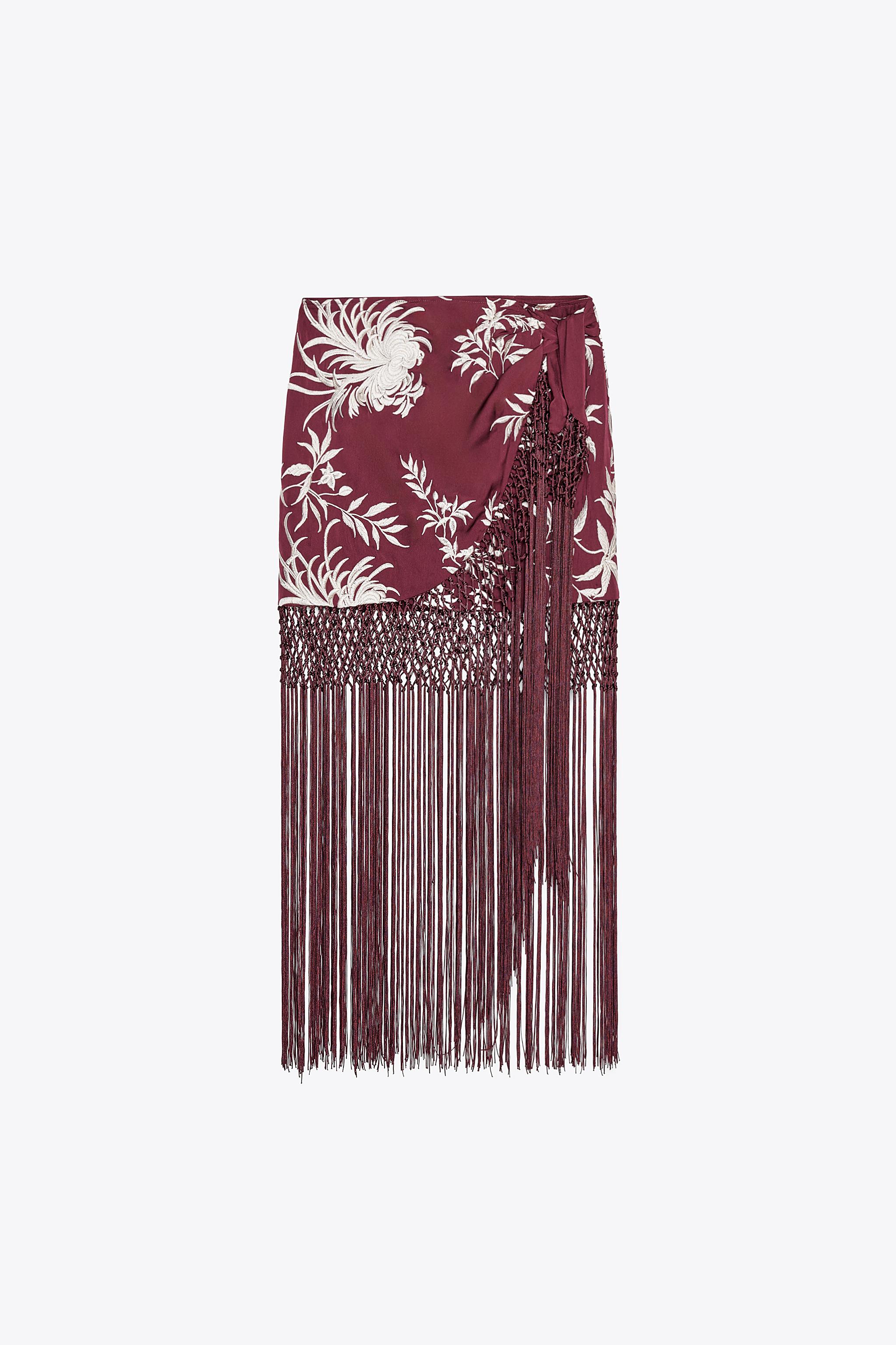 JUPE PARÉO BRODERIES FRANGES