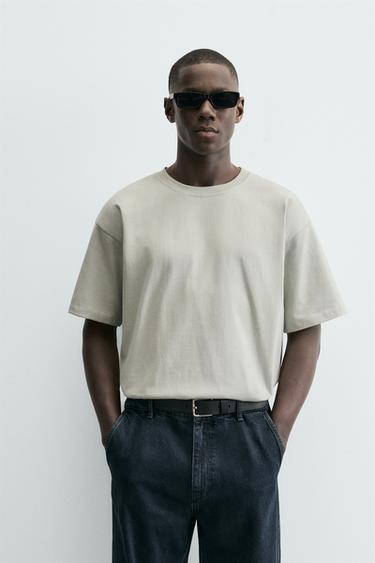 CAMISETA HEAVYWEIGHT - Gris claro de Zara