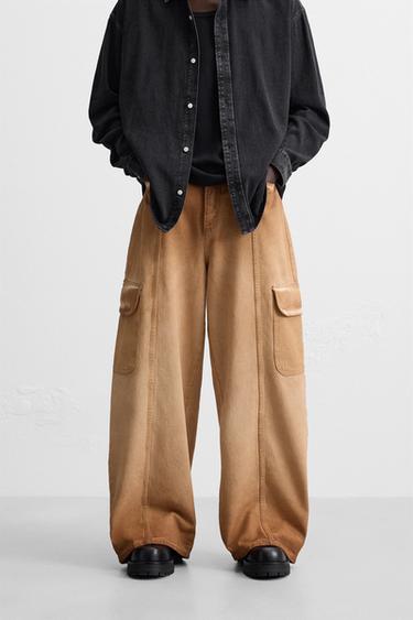 JEANS BAGGY FIT CARGO - Terra da Zara