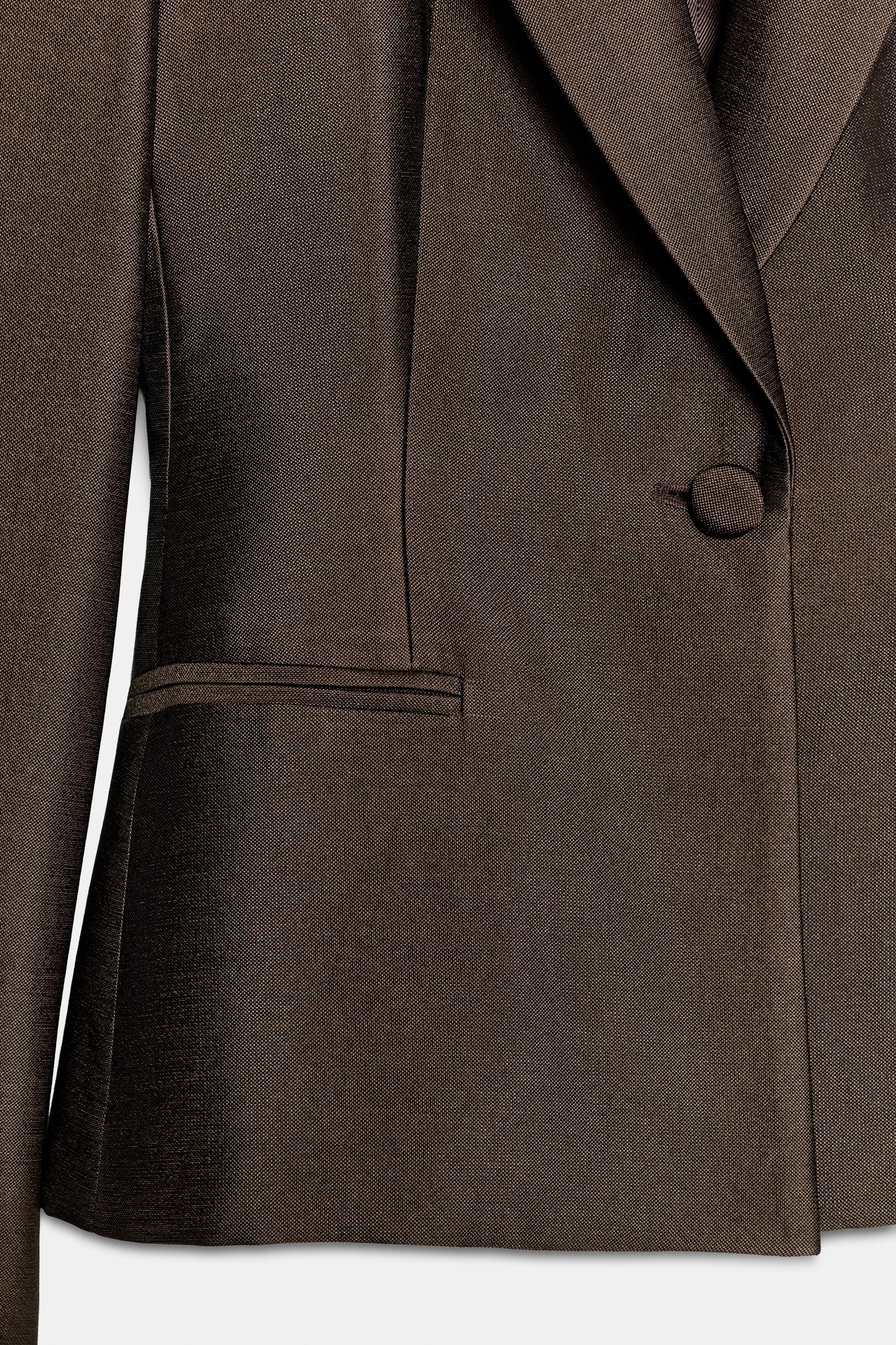 SATIN EFFECT TAILORED BLAZER