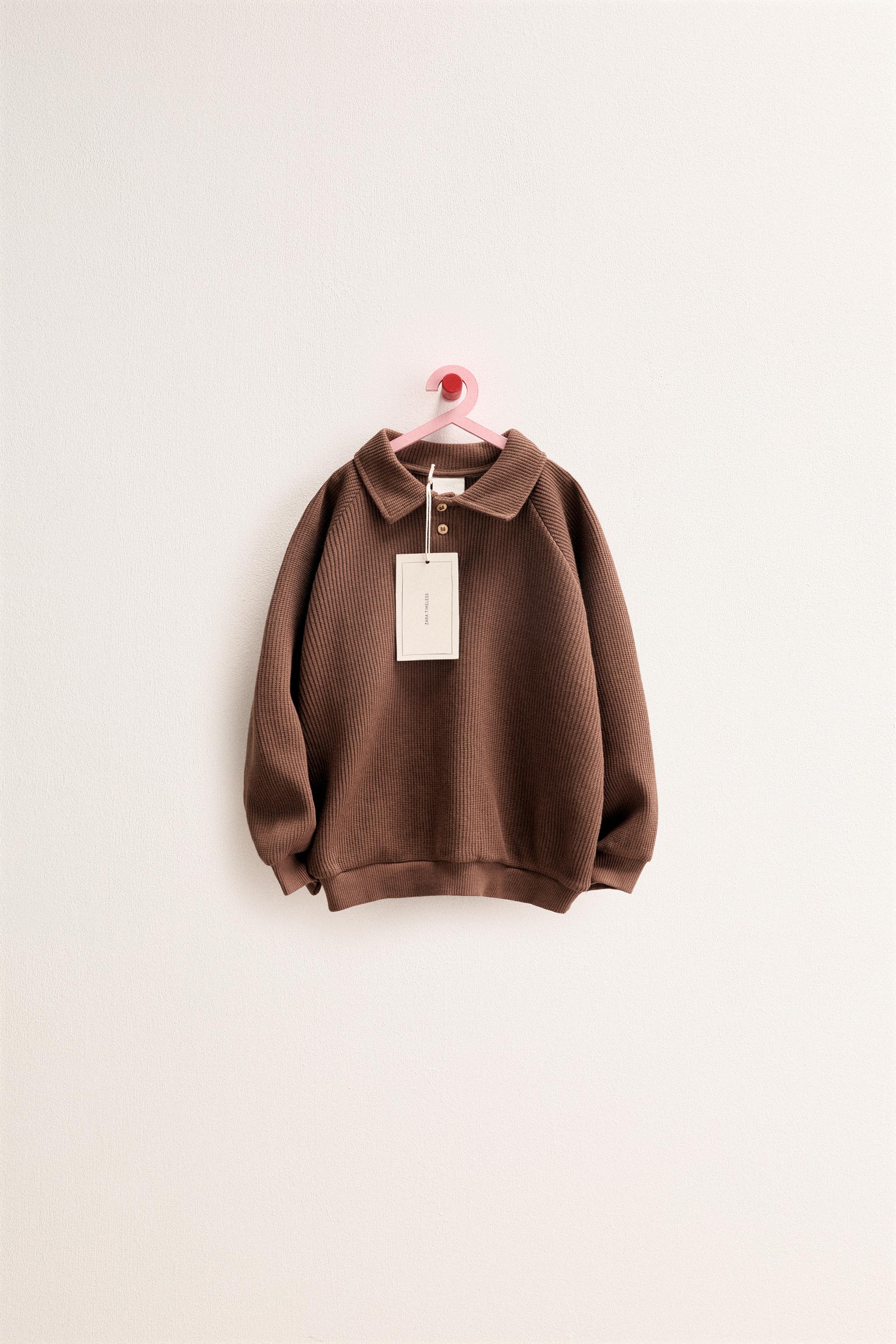 ZARA TIMELESS - SWEAT POLO WAFFLE