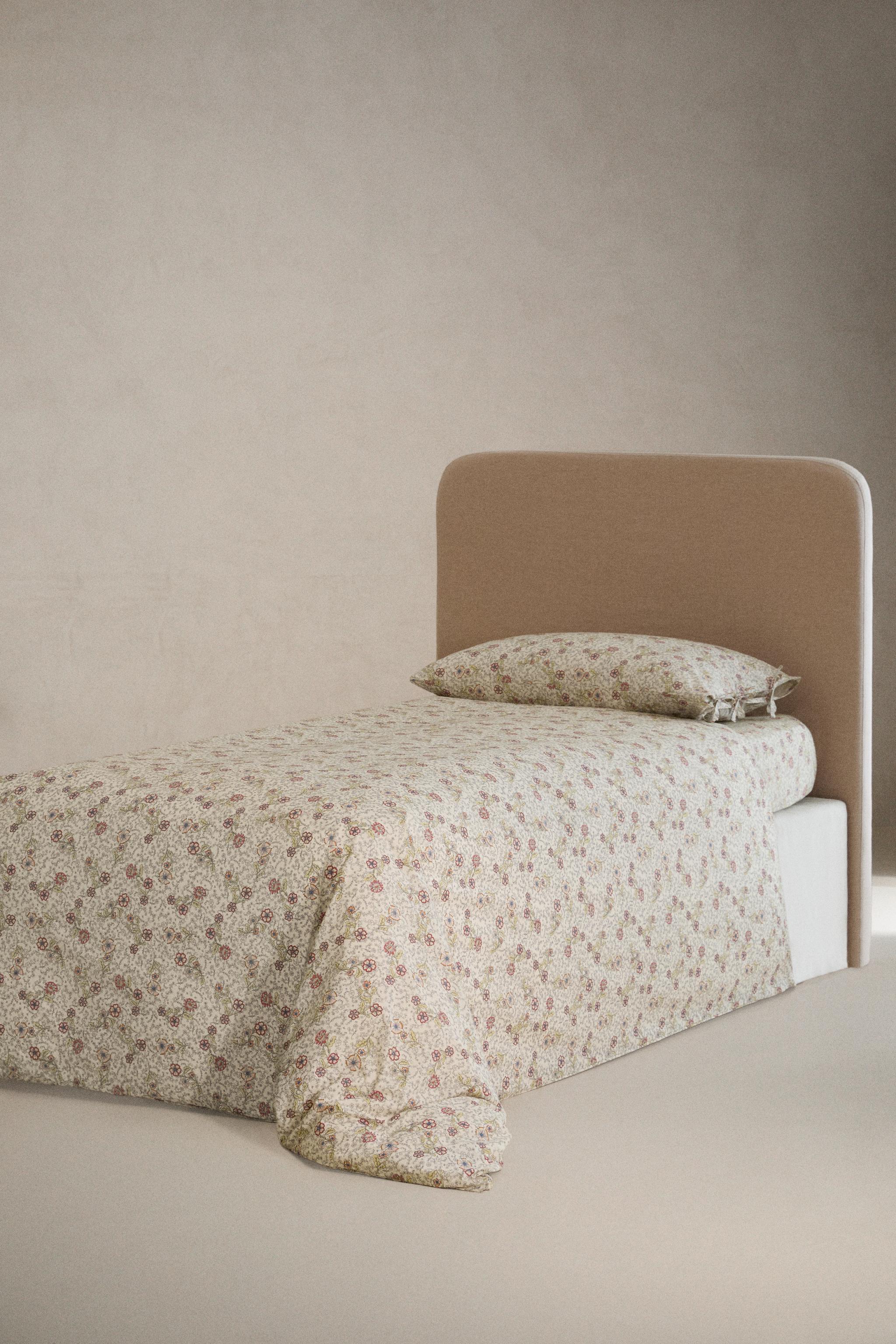 KIDS FLORAL COTTON DUVET COVER — Multicolored
