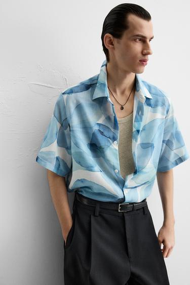 ABSTRACT PRINT SHIRT - Blue by Zara - Image 5