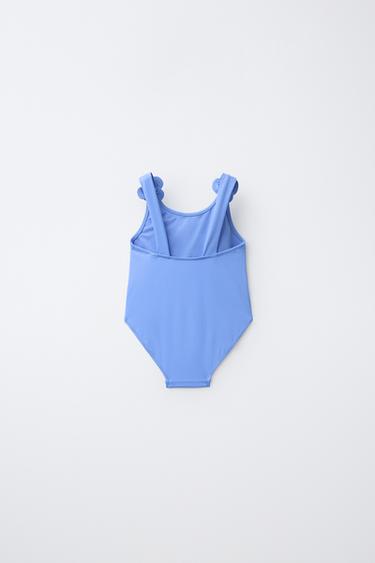 2-6 ANS/ MAILLOT DE BAIN TEXTURÉ FLEURS 3D - Bleu moyen de Zara - Image 1
