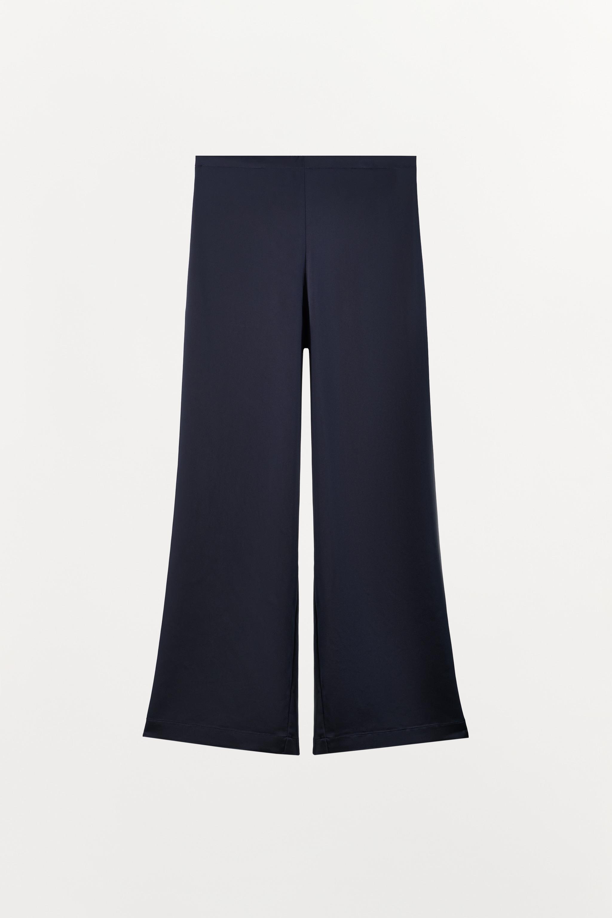 HIGH-WAISTED SATIN PANTS