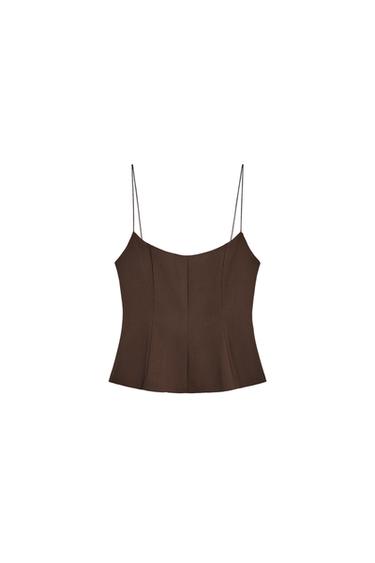 STRETCH PEPLUM TOP