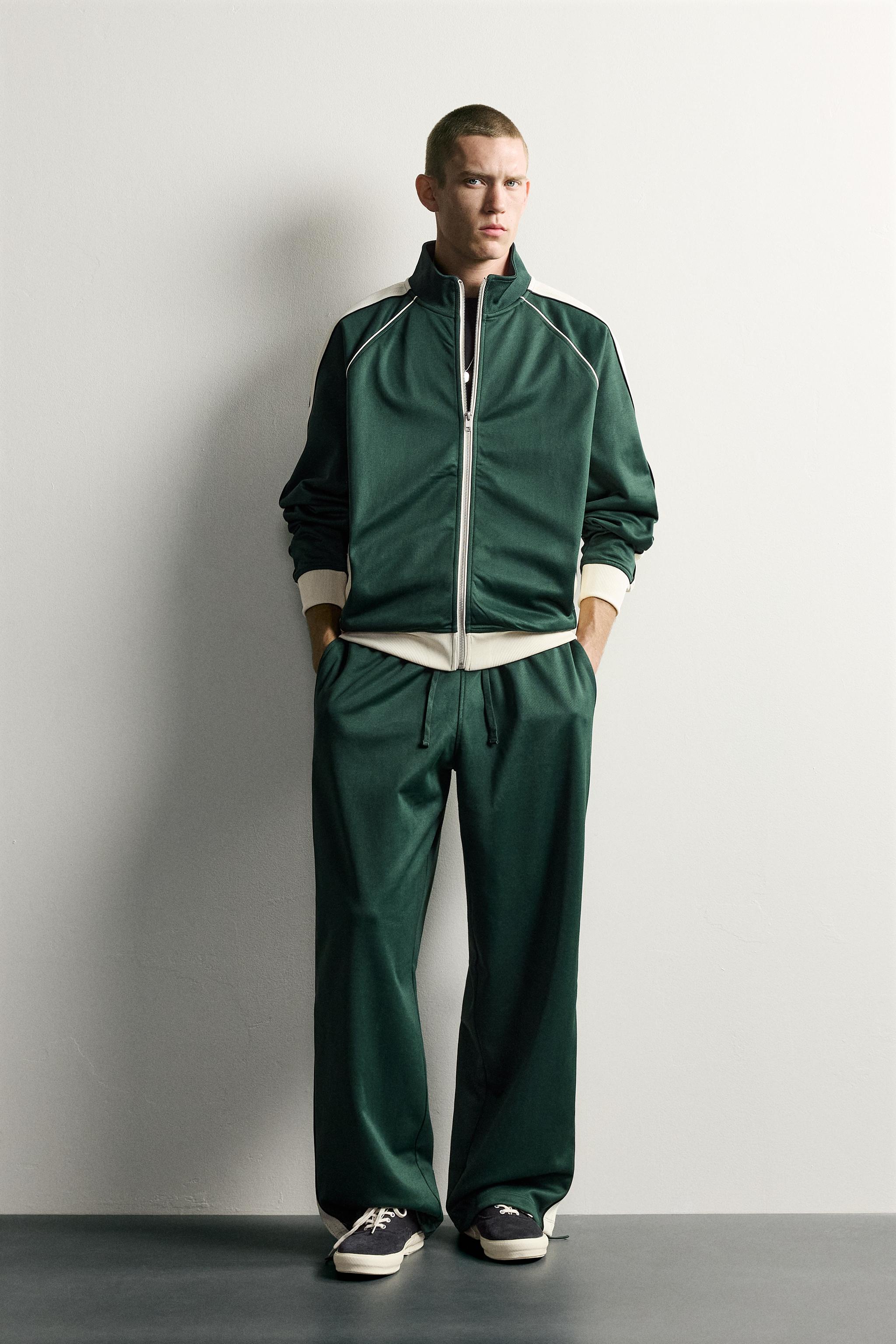 RETRO CONTRAST-STRIPE TRACK JACKET