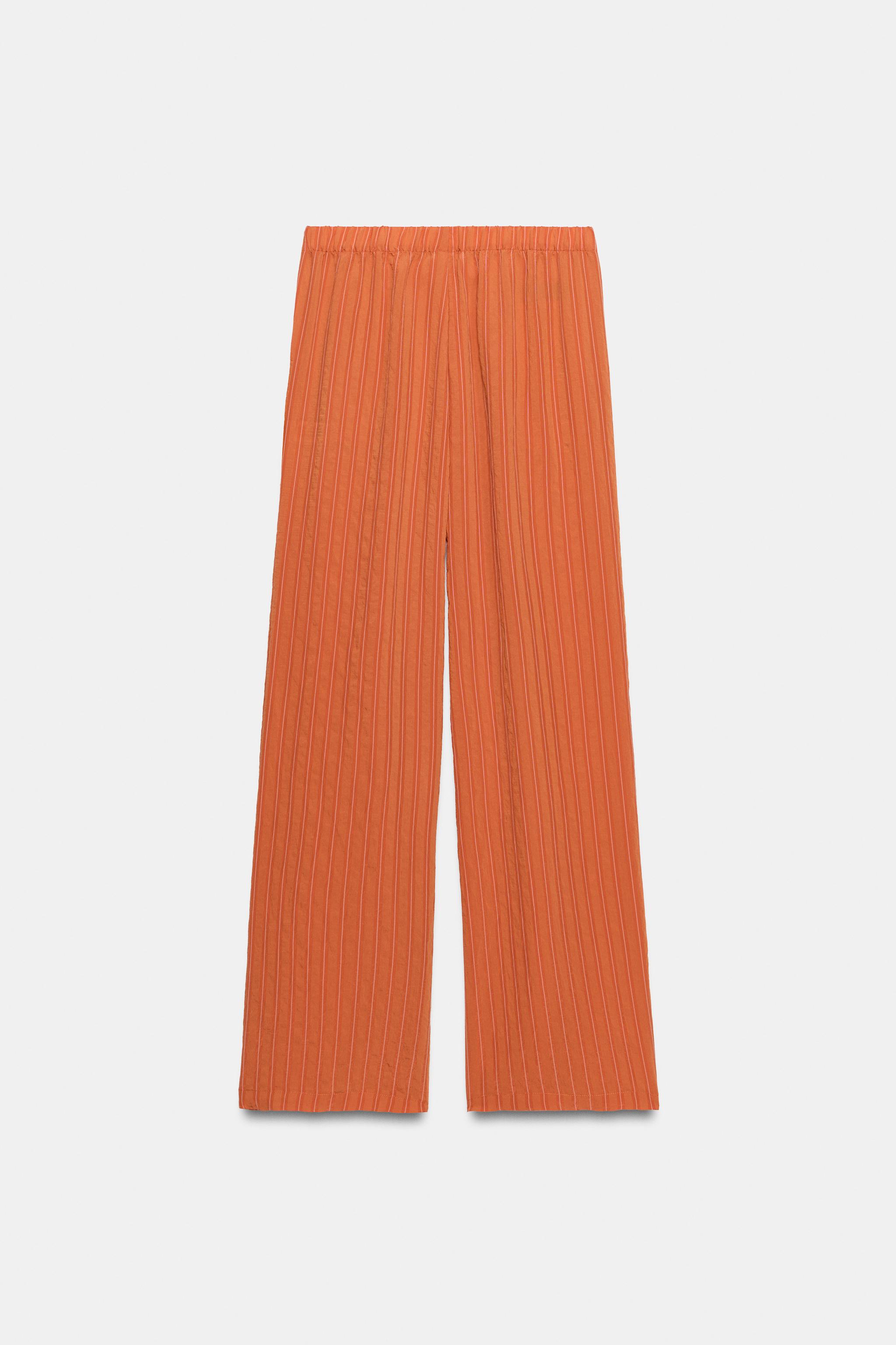 Zara Çizgili Dökümlü Pantolon görsel 6