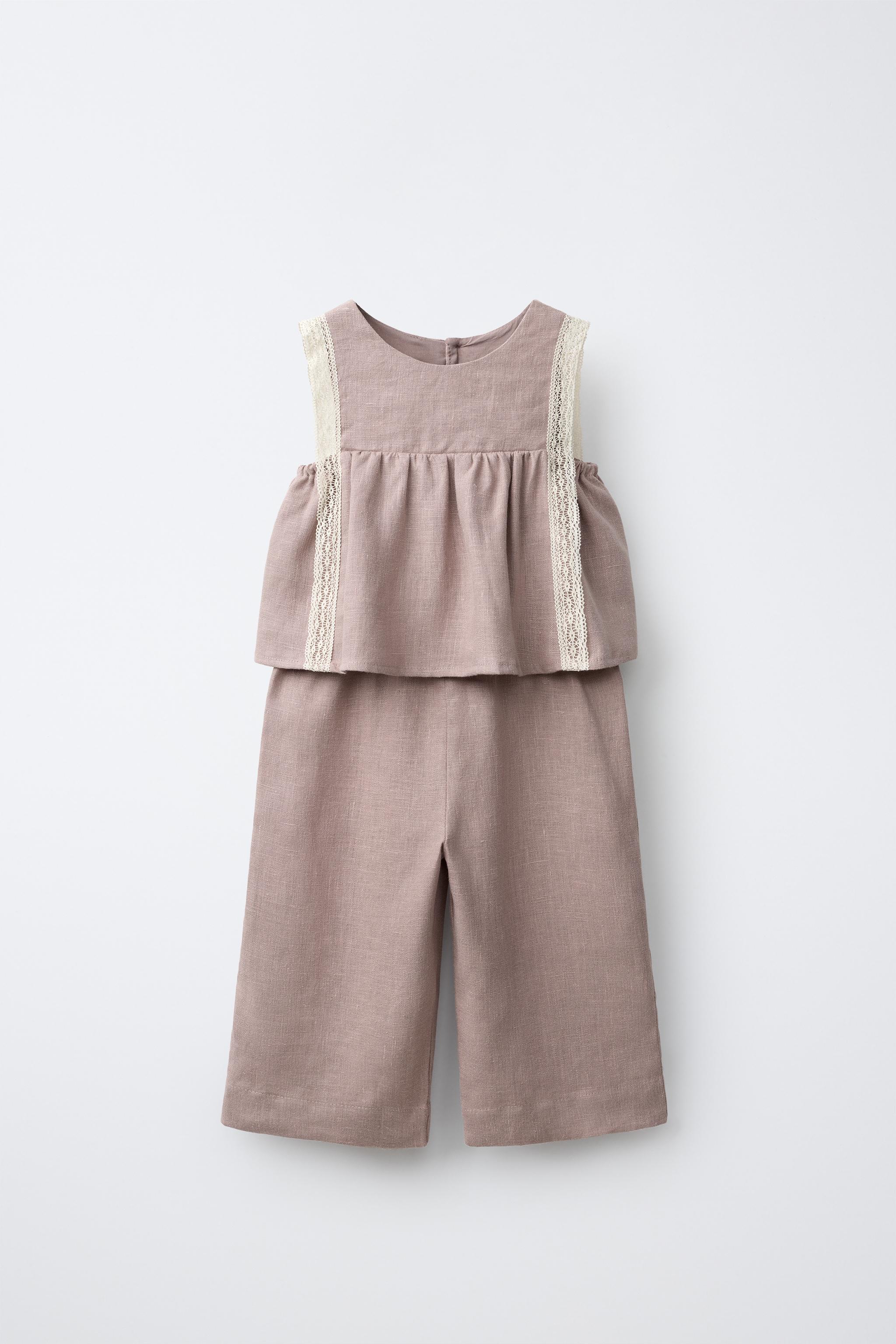100% LINEN LACE JUMPSUIT