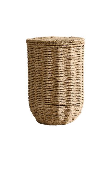 Zara BATHROOM TRASH CAN WITH REMOVABLE LID - Light beige