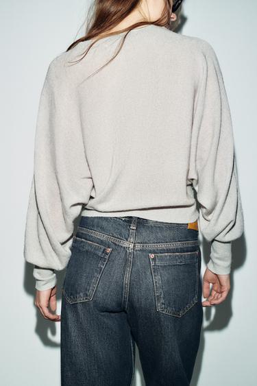 WRAP KNIT CARDIGAN - Stone by Zara - Image 5