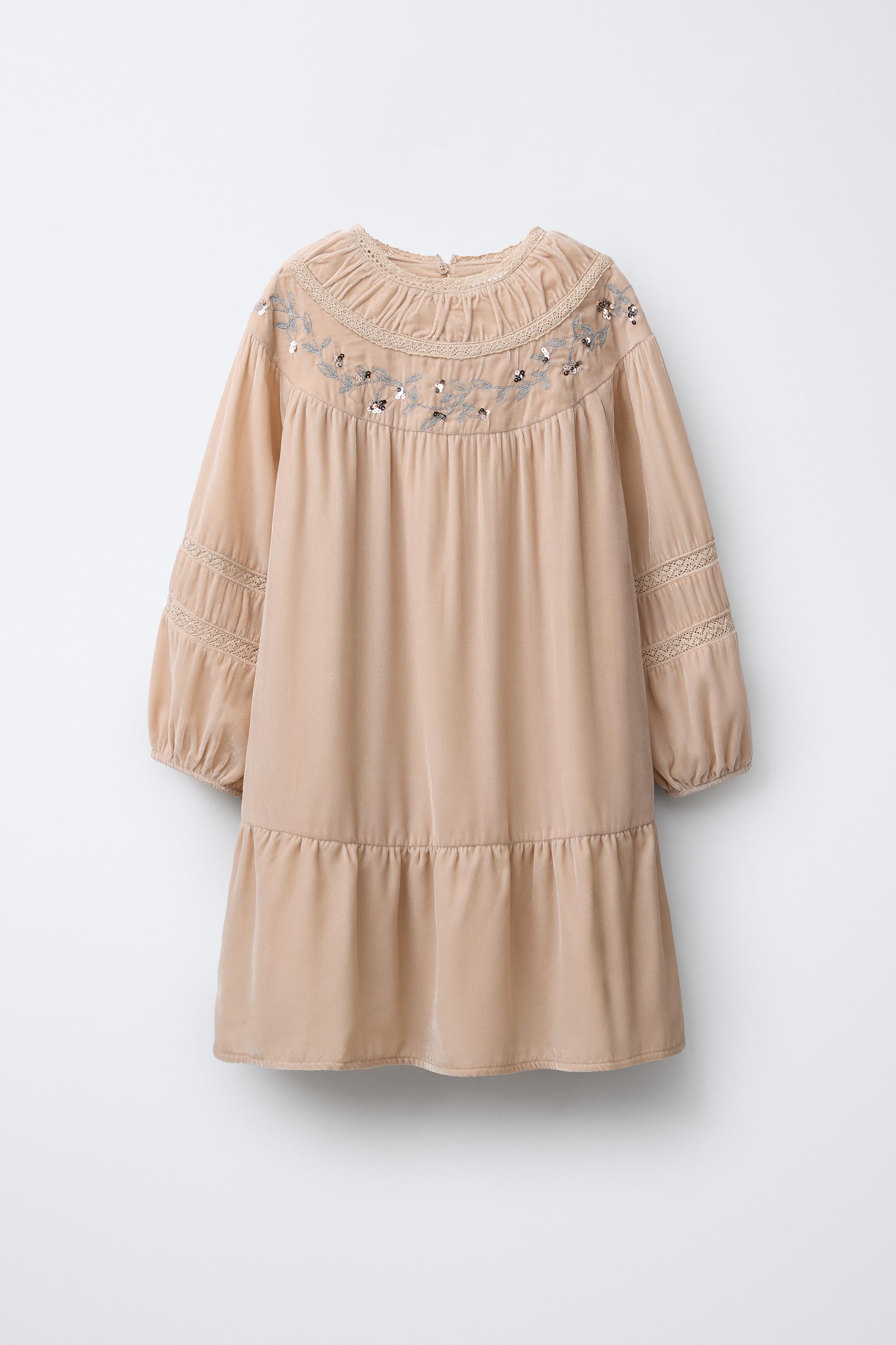 VELVET LACE AND SEQUIN DRESS