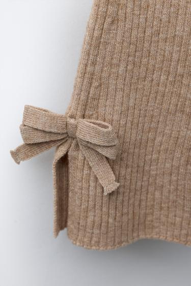 LEGGING FLARE EN MAILLE À NŒUDS - Beige de Zara - Image 3