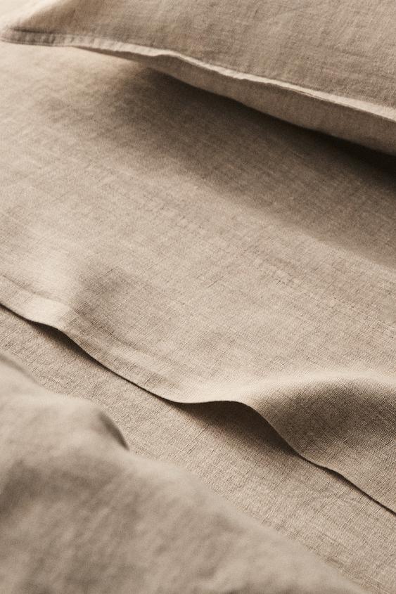 DRAP PLAT LIN DÉLAVÉ (160 G/M²) - Beige clair de Zara - Image 5