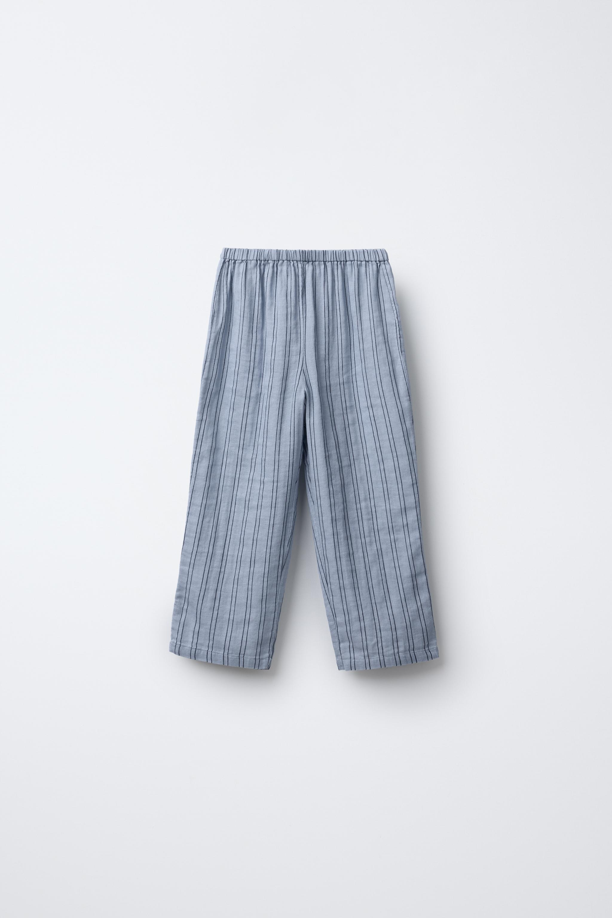 3~6歳/ストライプシャツパジャマ - ブルー | ZARA Japan / 日本 3~6歳/ストライプシャツパジャマ - ブルー | ZARA Japan / 日本