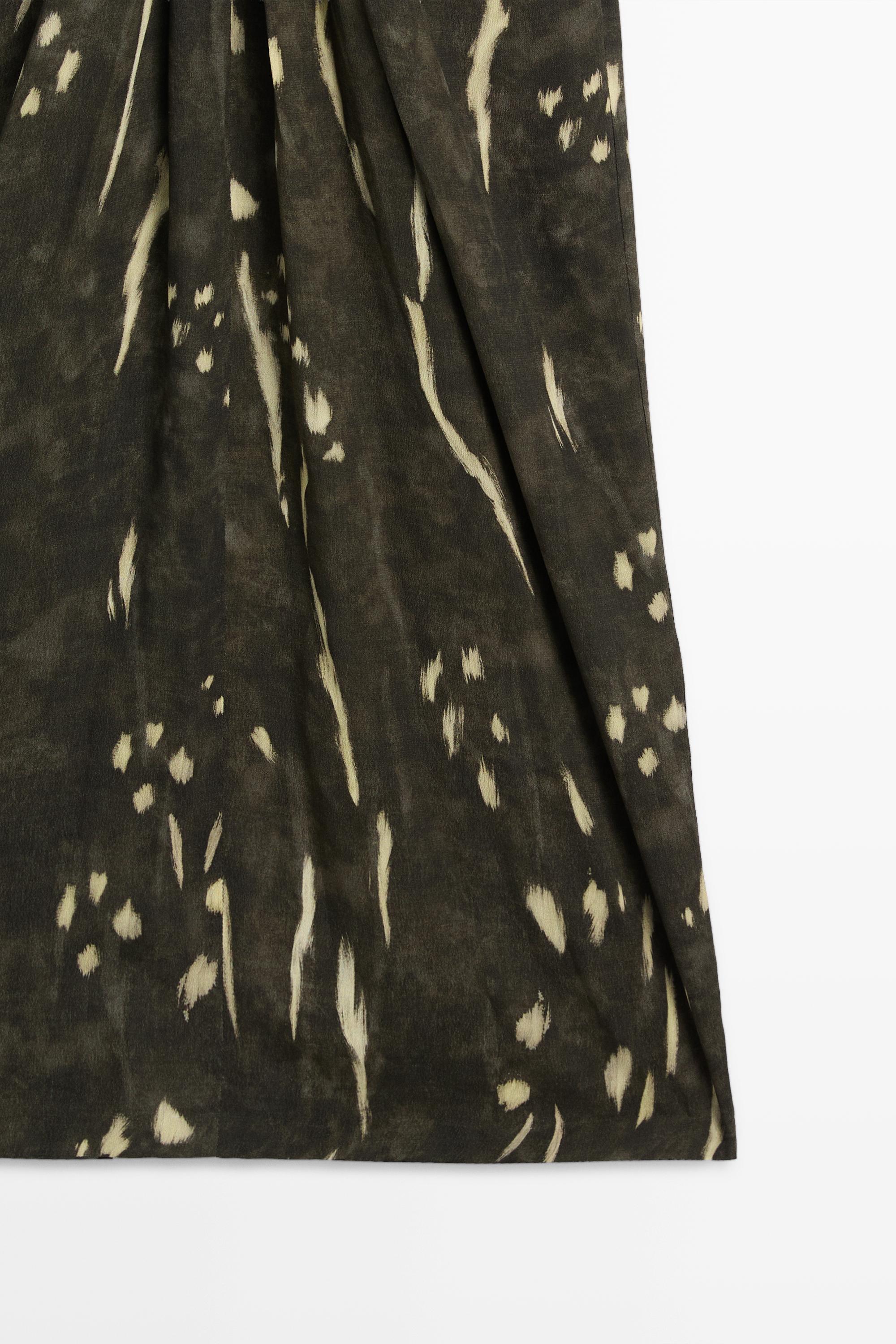 Robe midi avec ceinture imprimée