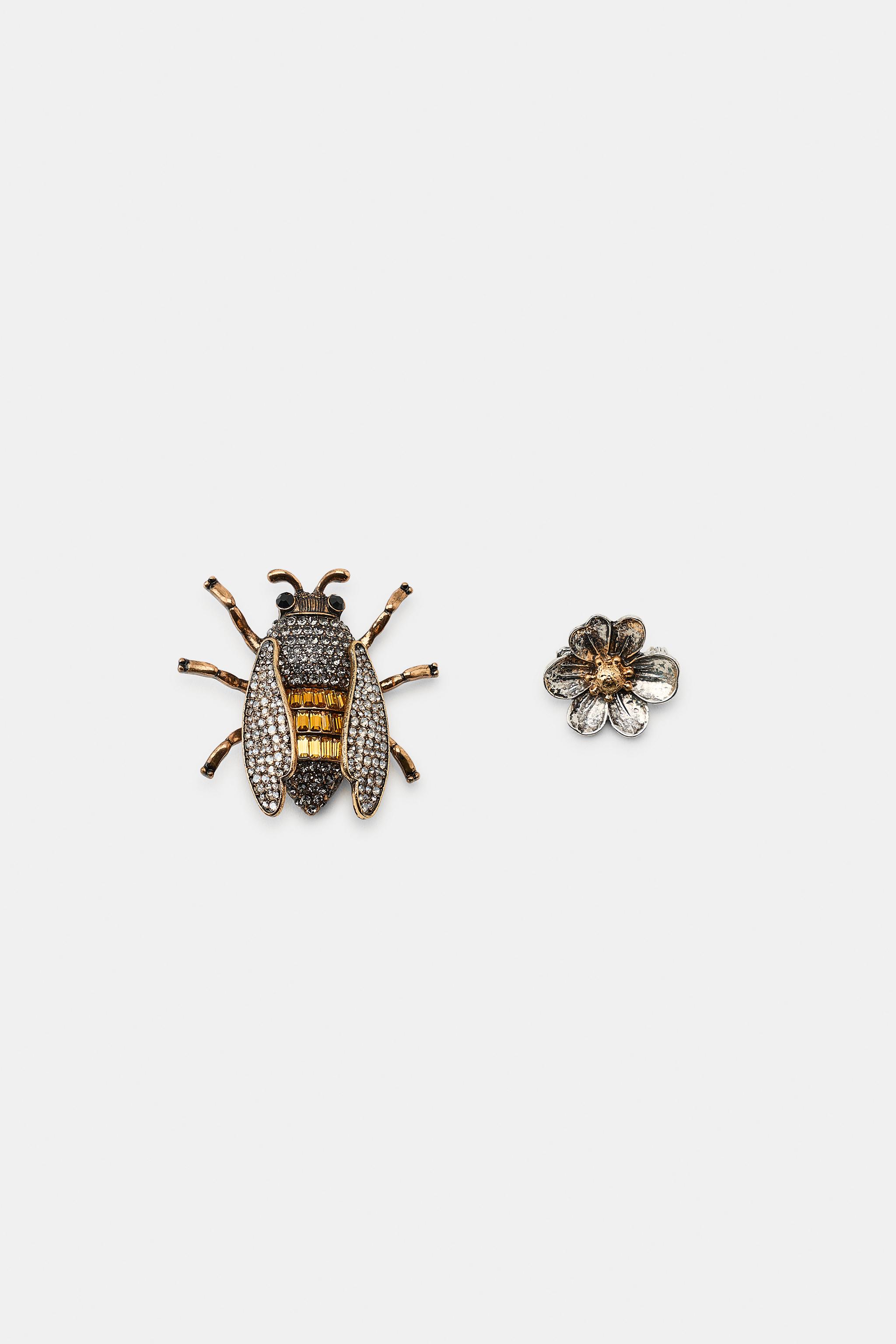 LOT 2 FERMOIRS INSECTE FLEUR