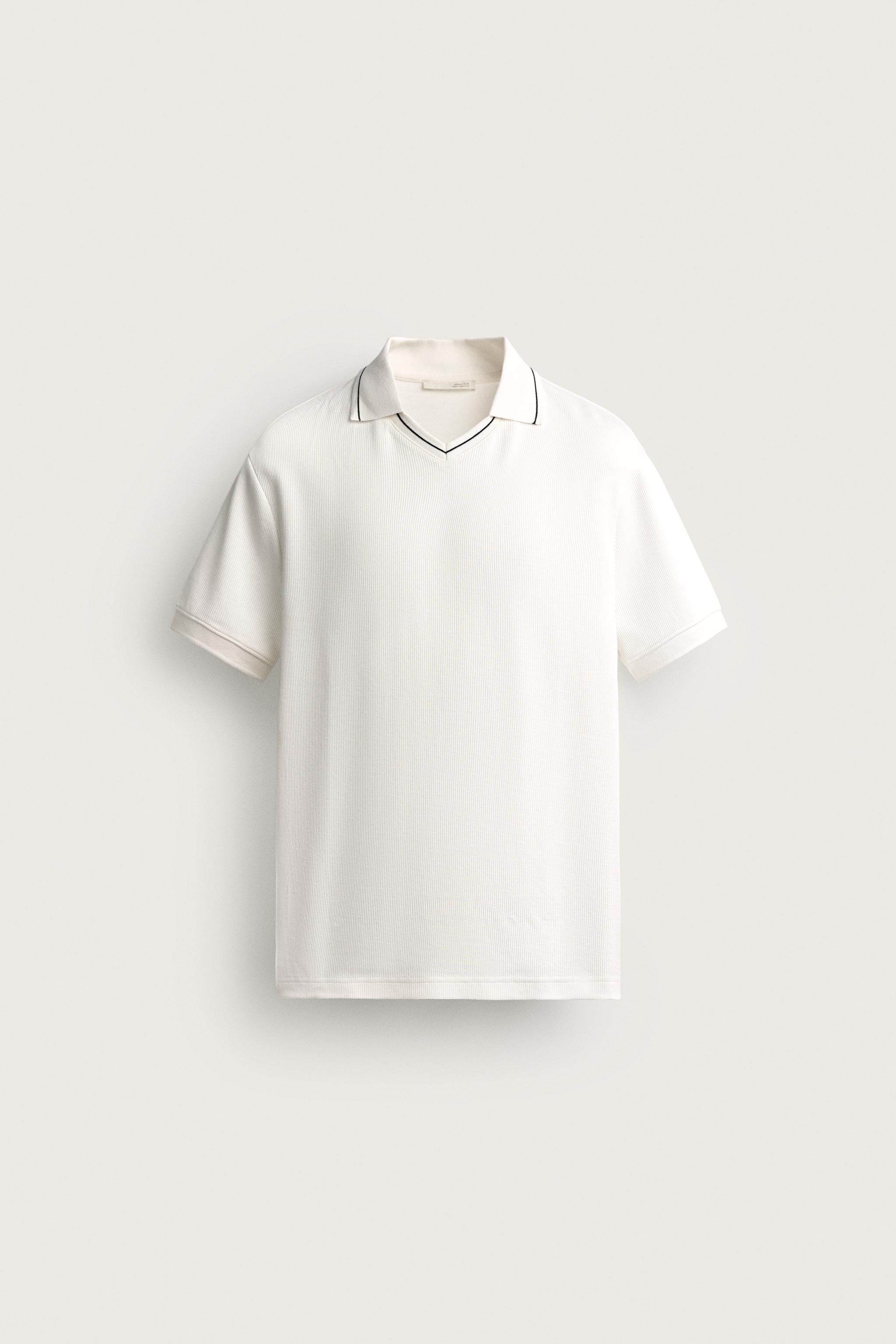 CONTRAST REGULAR FIT POLO — Oyster-white