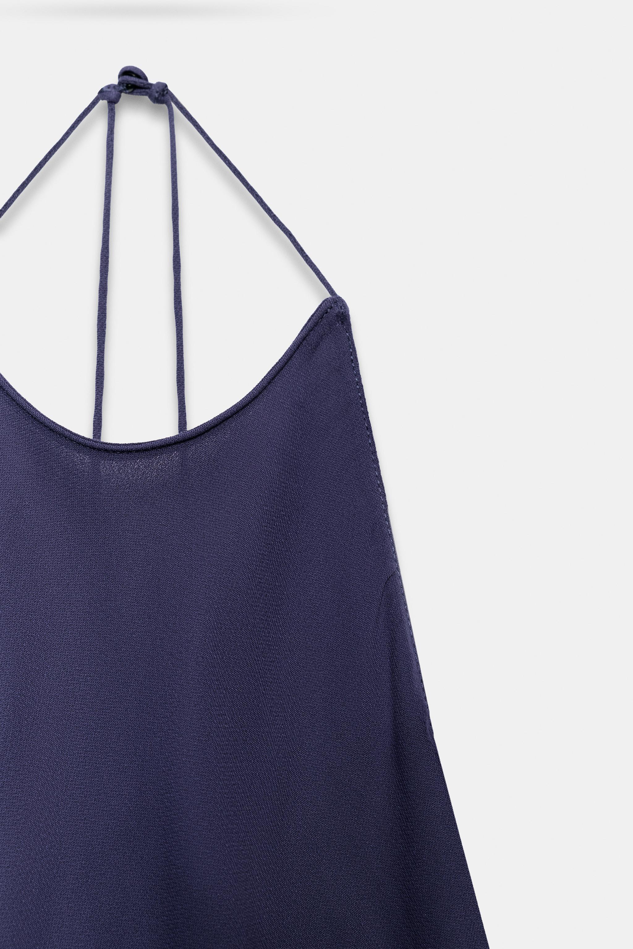 Женские платья Zara ZW COLLECTION HALTER NECK DRESS — фото 12