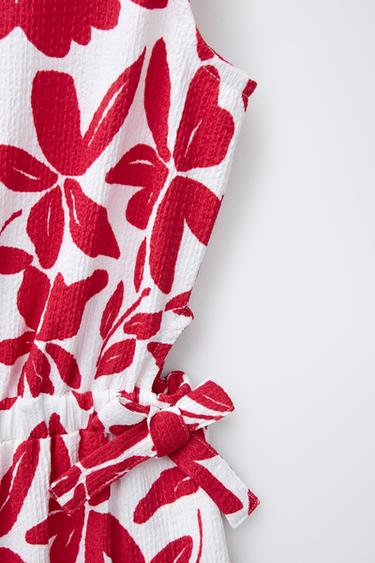 COMBINAISON LONGUE À TEXTURE CUT OUT LACETS - Rouge de Zara - Image 2