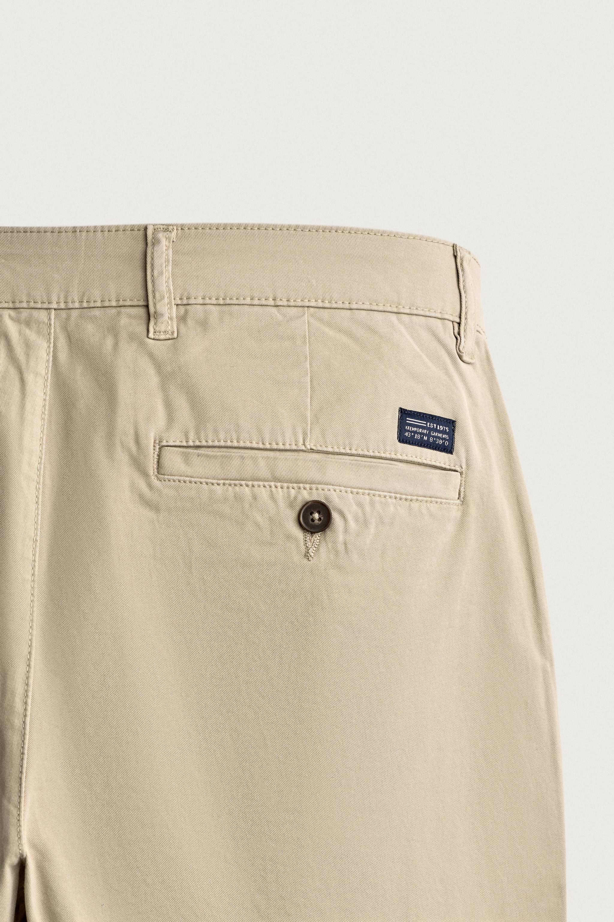 Мужские брюки Zara SLIM FIT CHINO PANTS — фото 8