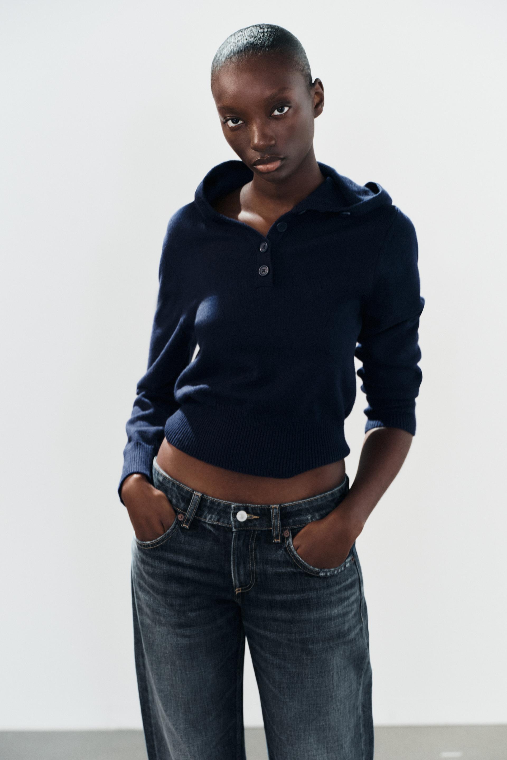 HOODED KNIT SWEATER thumbnail 2