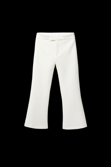 Zara FLARED PANTS - Ecru - Image 0