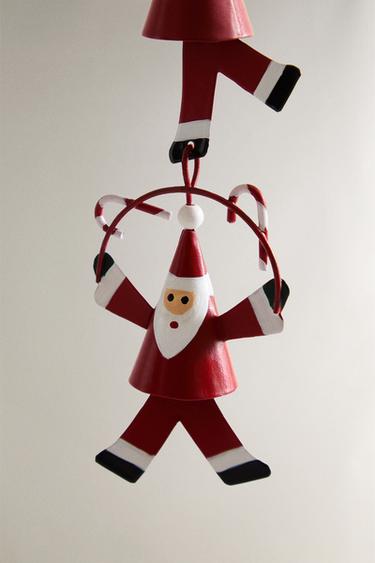 FATHER CHRISTMAS CASCADE CHRISTMAS DECORATION - Red by Zara - Image 2
