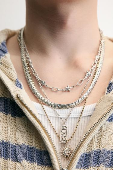 LOT DE 4 COLLIERS COMBINÉS - Or / Argent de Zara - Image 1