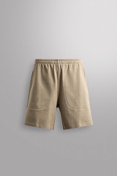 УТЯЖЕЛЕННЫЕ ШОРТЫ-ДЖОГГЕРЫ 9" — ПЕСОЧНЫЙ от Zara