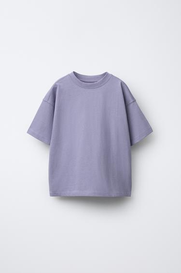 T-SHIRT BASIC POLOS - Mauve gelap dari Zara