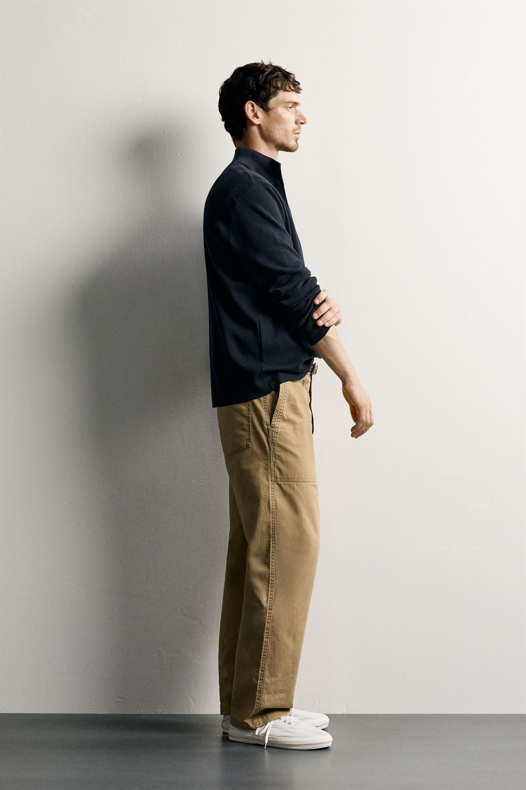 REGULAR FIT QUARTER-ZIP SWEATER