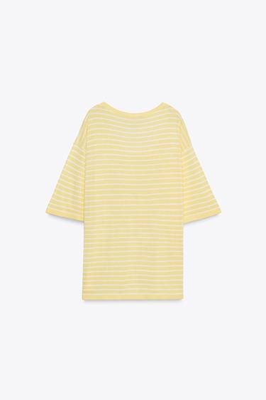 TOP OVERSIZE EN MAILLE MANCHES COURTES - Imprimée de Zara - Image 3