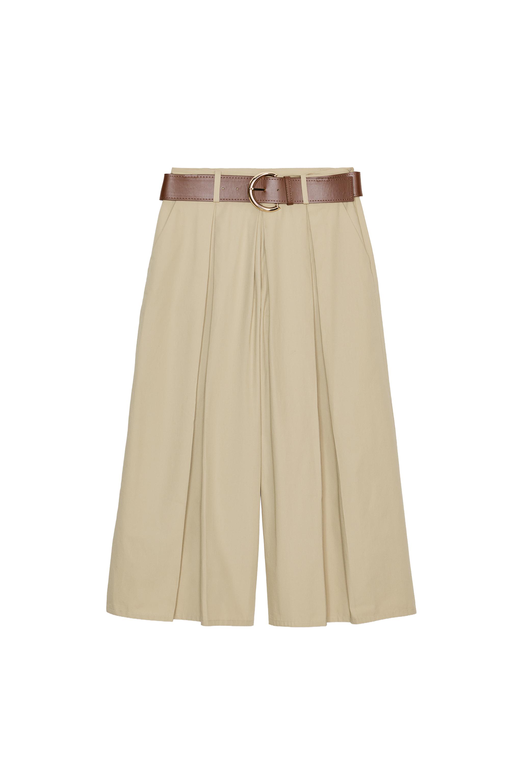 ベルト キュロットパンツ - ネイビーブルー | ZARA Japan / 日本
